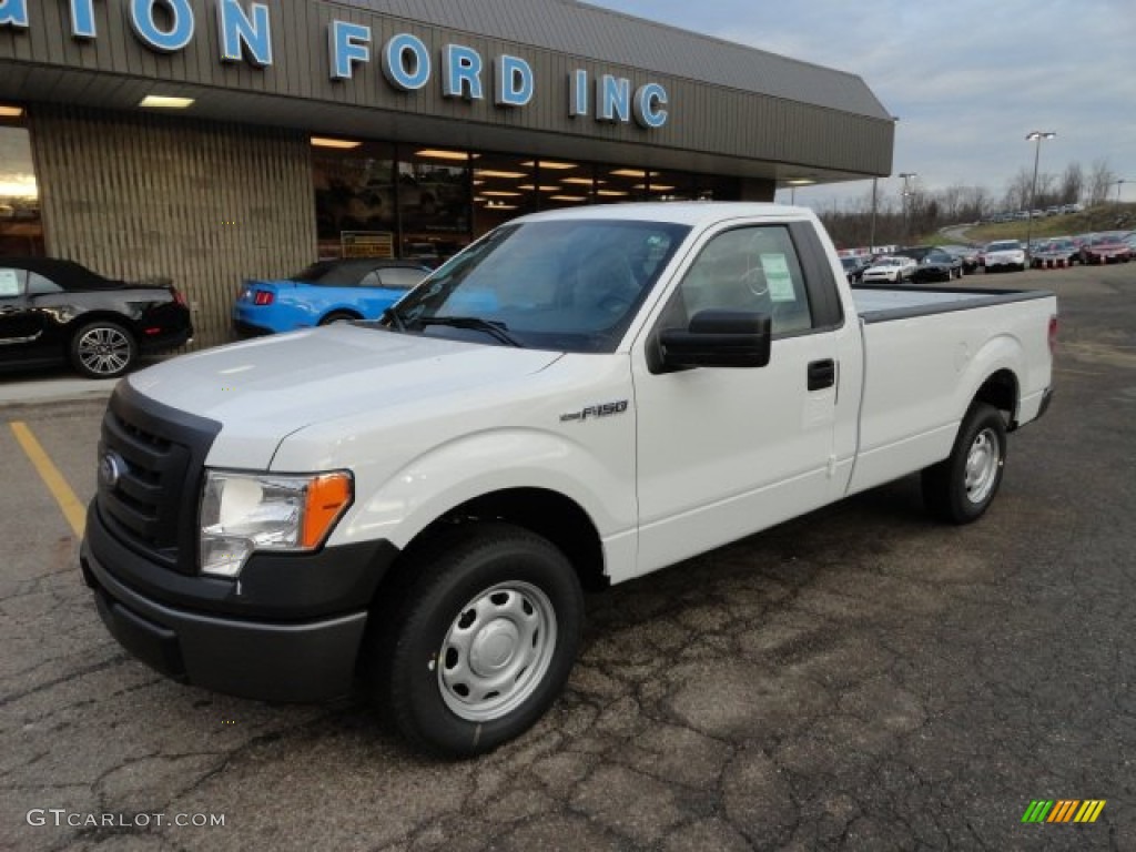 2012 F150 XL Regular Cab - Oxford White / Steel Gray photo #8