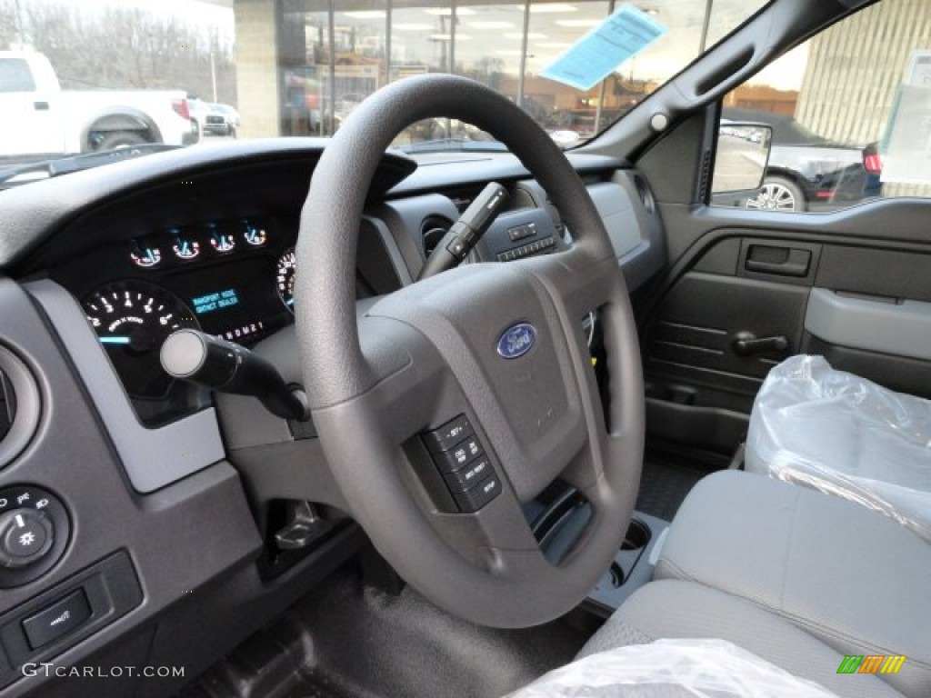 2012 F150 XL Regular Cab - Oxford White / Steel Gray photo #14