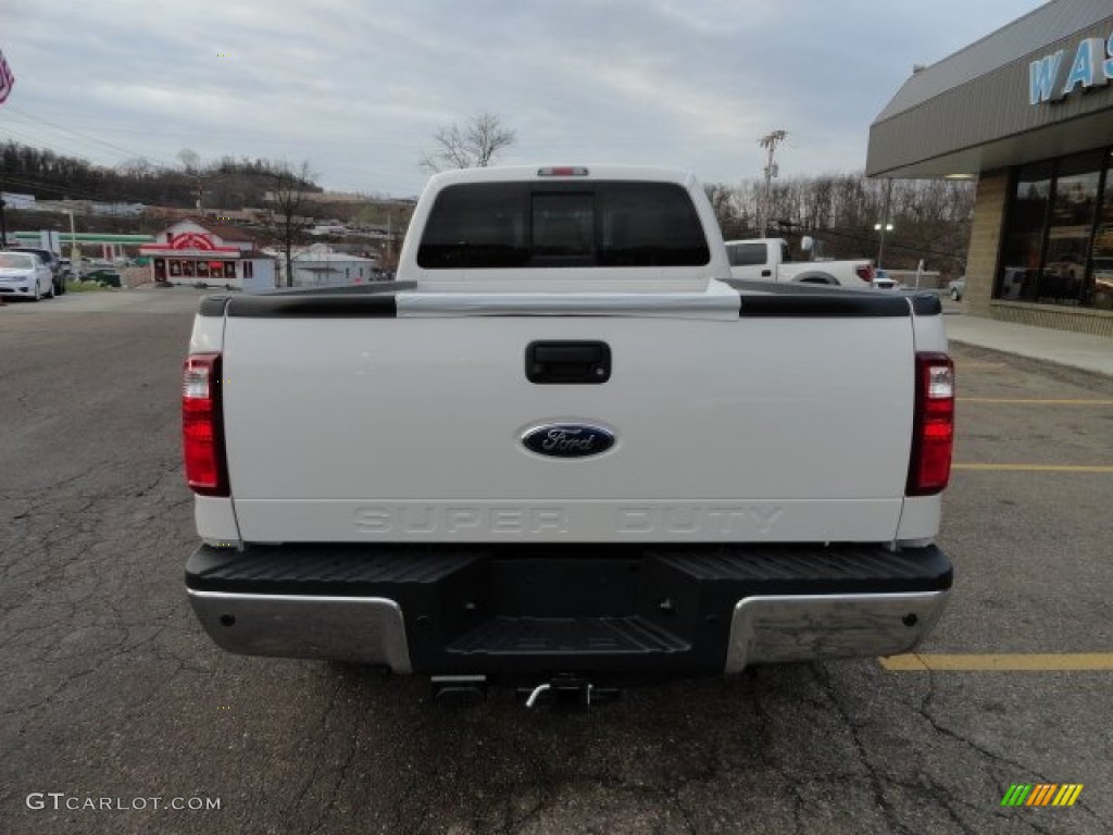 2012 F250 Super Duty Lariat Crew Cab 4x4 - White Platinum Metallic Tri-Coat / Adobe photo #3