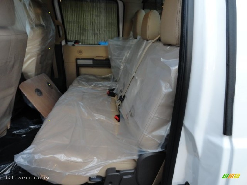2012 F250 Super Duty Lariat Crew Cab 4x4 - White Platinum Metallic Tri-Coat / Adobe photo #11