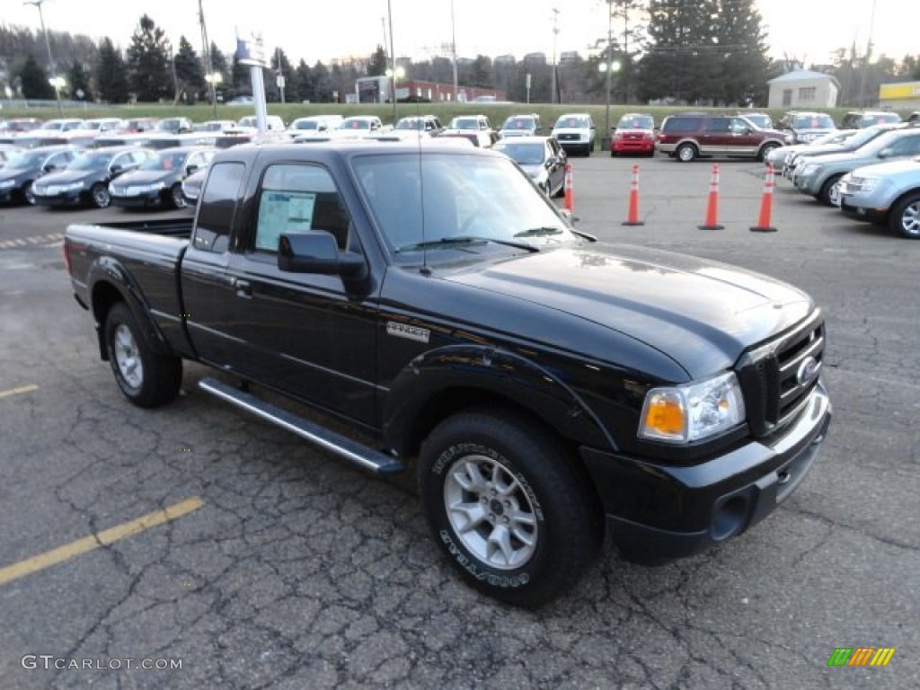 Black 2011 Ford Ranger Sport SuperCab 4x4 Exterior Photo #58977671