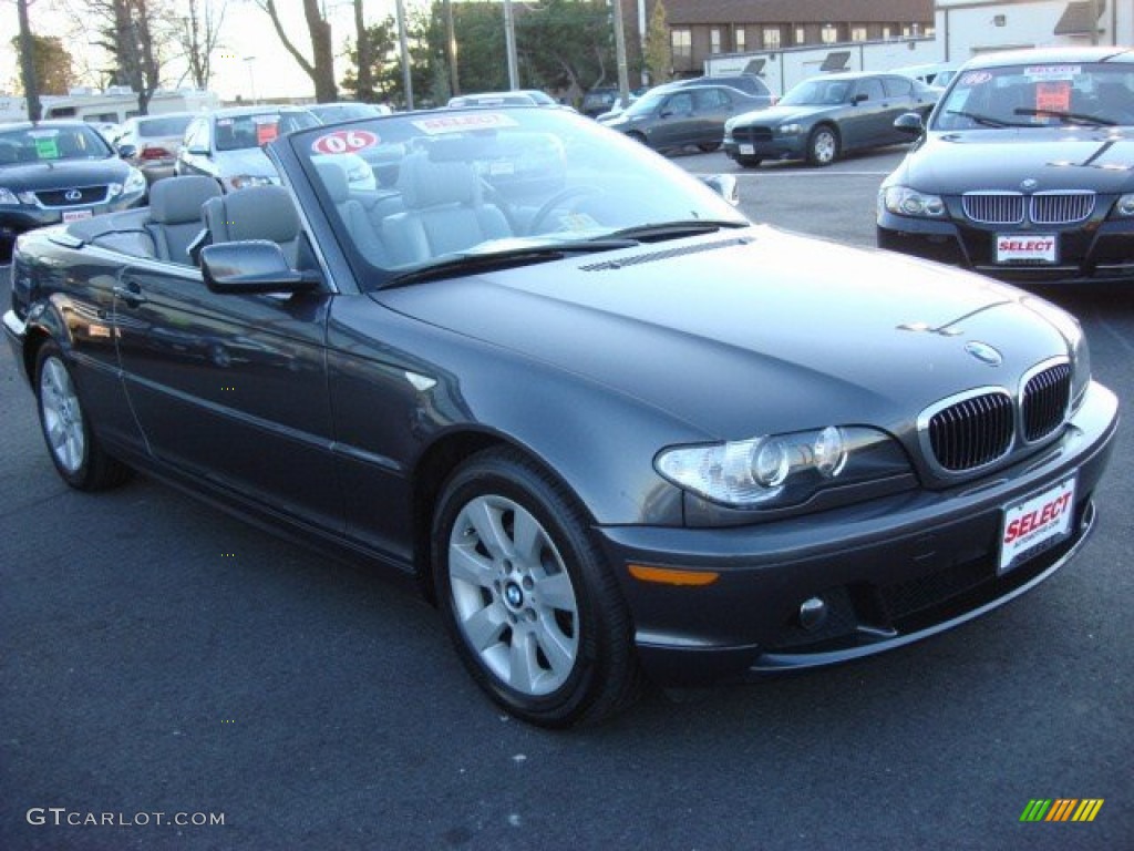 2006 3 Series 325i Convertible - Sparkling Graphite Metallic / Grey photo #8