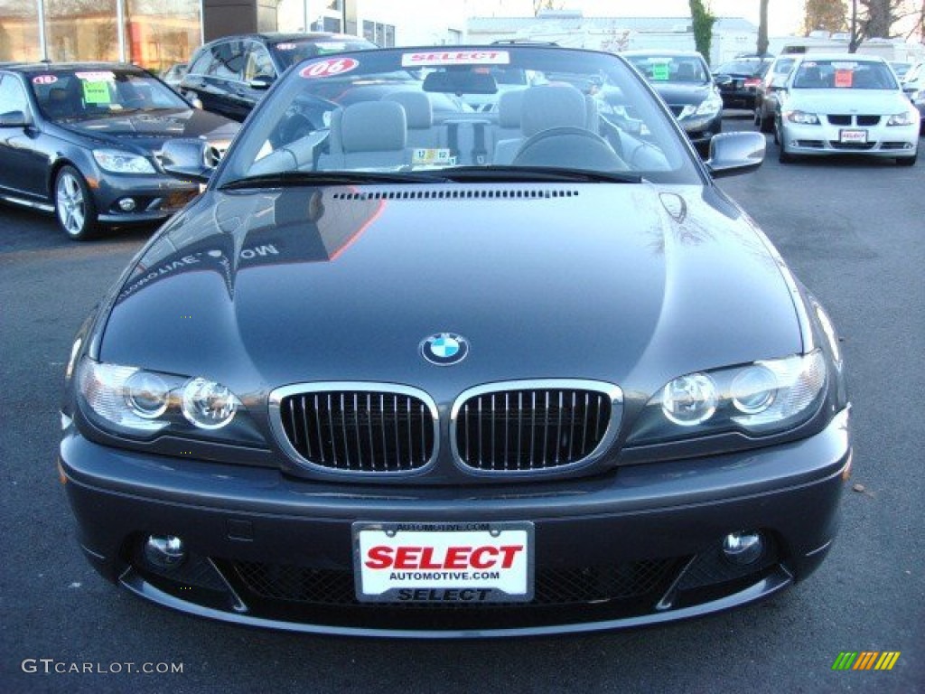 2006 3 Series 325i Convertible - Sparkling Graphite Metallic / Grey photo #9