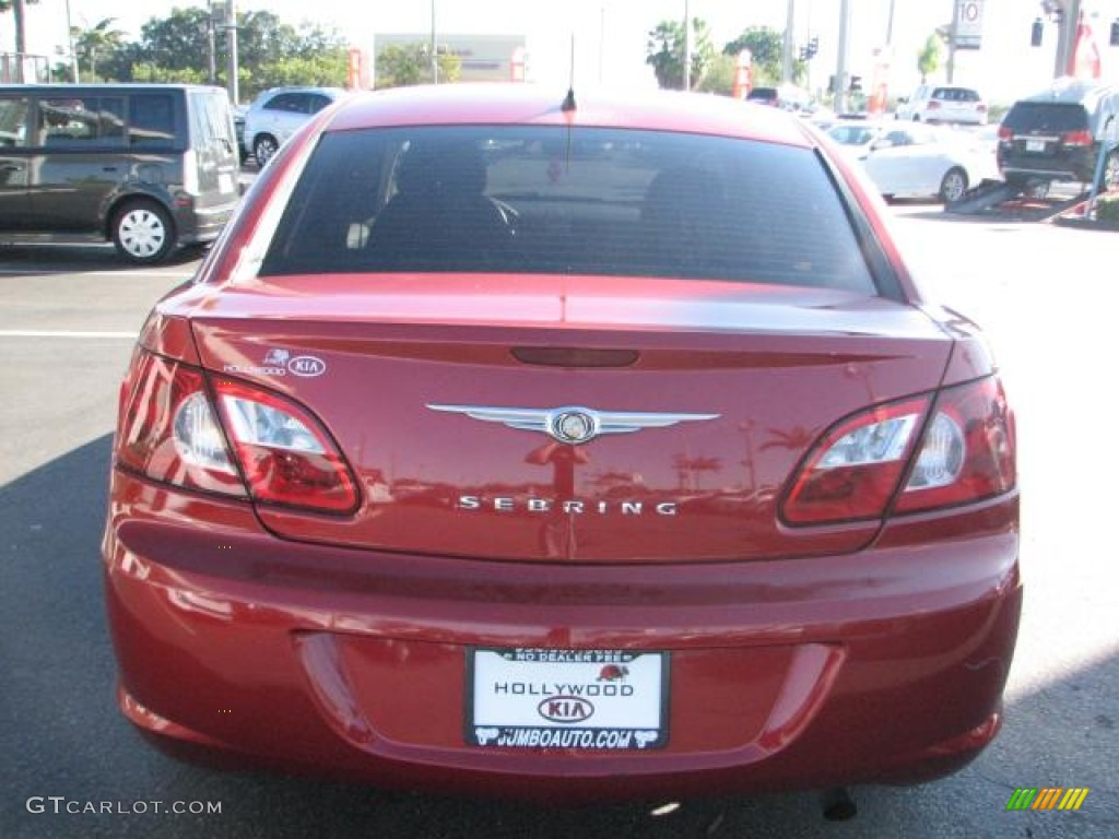 2007 Sebring Sedan - Inferno Red Crystal Pearl / Dark Slate Gray/Light Slate Gray photo #8
