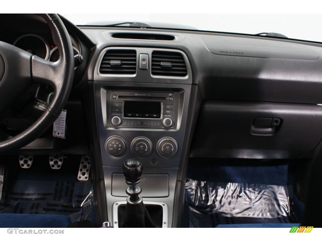 2005 Subaru Impreza WRX STi Black/Blue Ecsaine Dashboard Photo #58982187