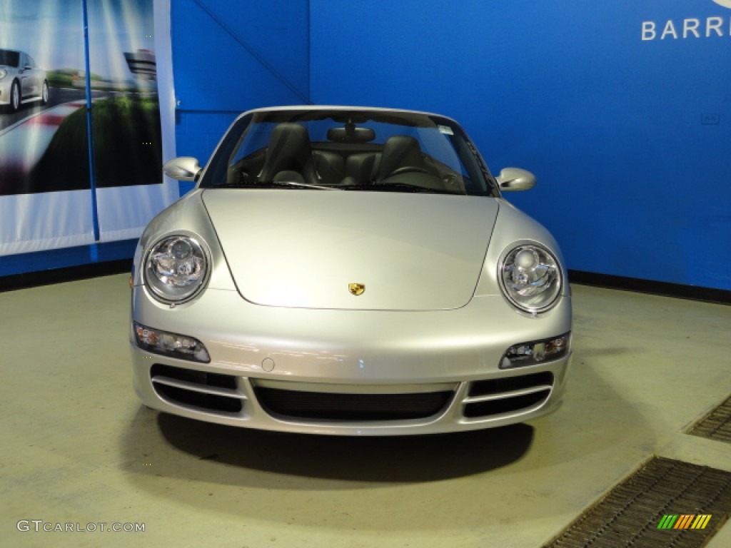 2008 911 Carrera 4S Cabriolet - Arctic Silver Metallic / Black photo #2