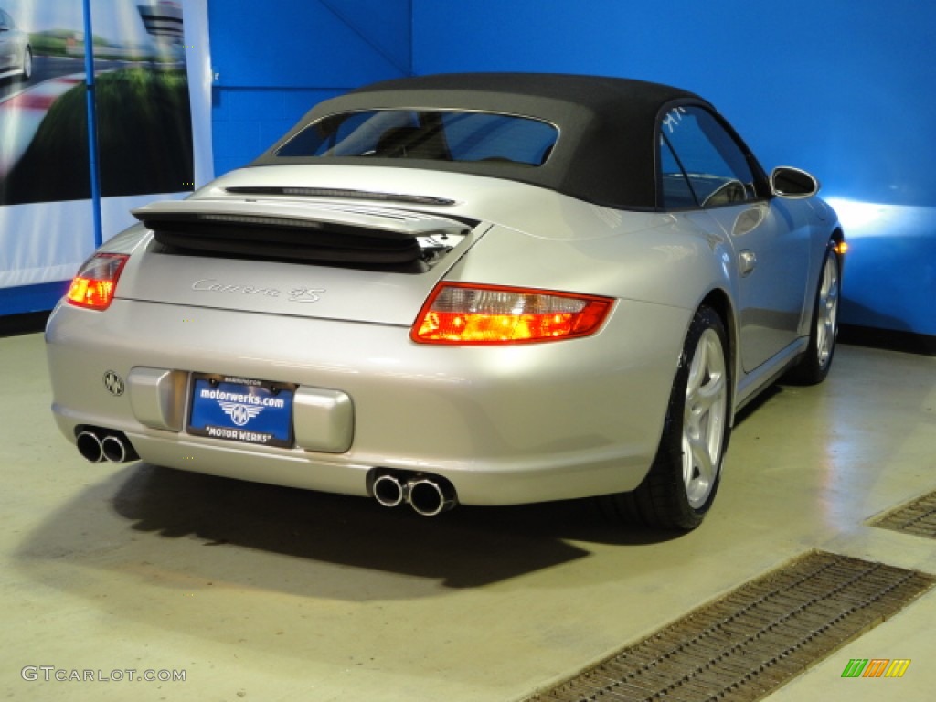 2008 911 Carrera 4S Cabriolet - Arctic Silver Metallic / Black photo #15