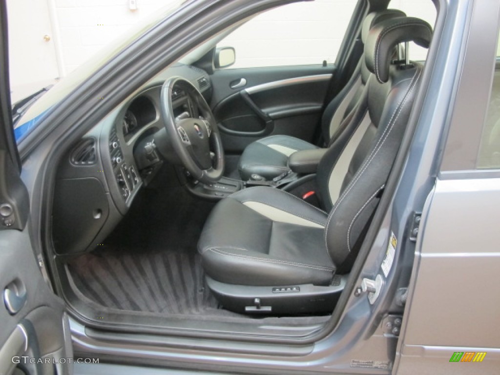 Black/Parchment Interior 2008 Saab 9-5 2.3T Sedan Photo #58983666