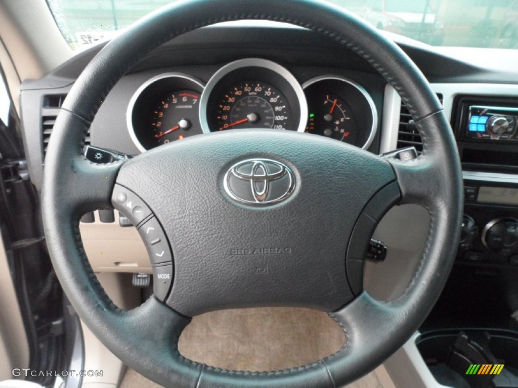 2006 Toyota 4Runner SR5 Taupe Steering Wheel Photo #58983730