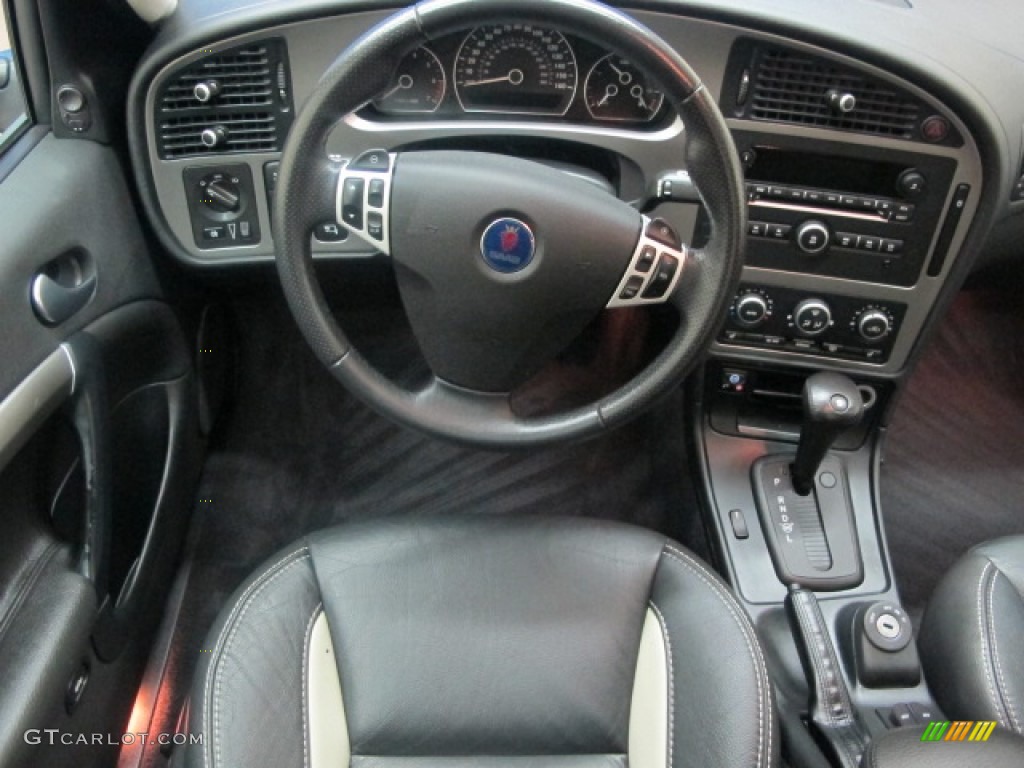2008 Saab 9-5 2.3T Sedan Black/Parchment Dashboard Photo #58983745