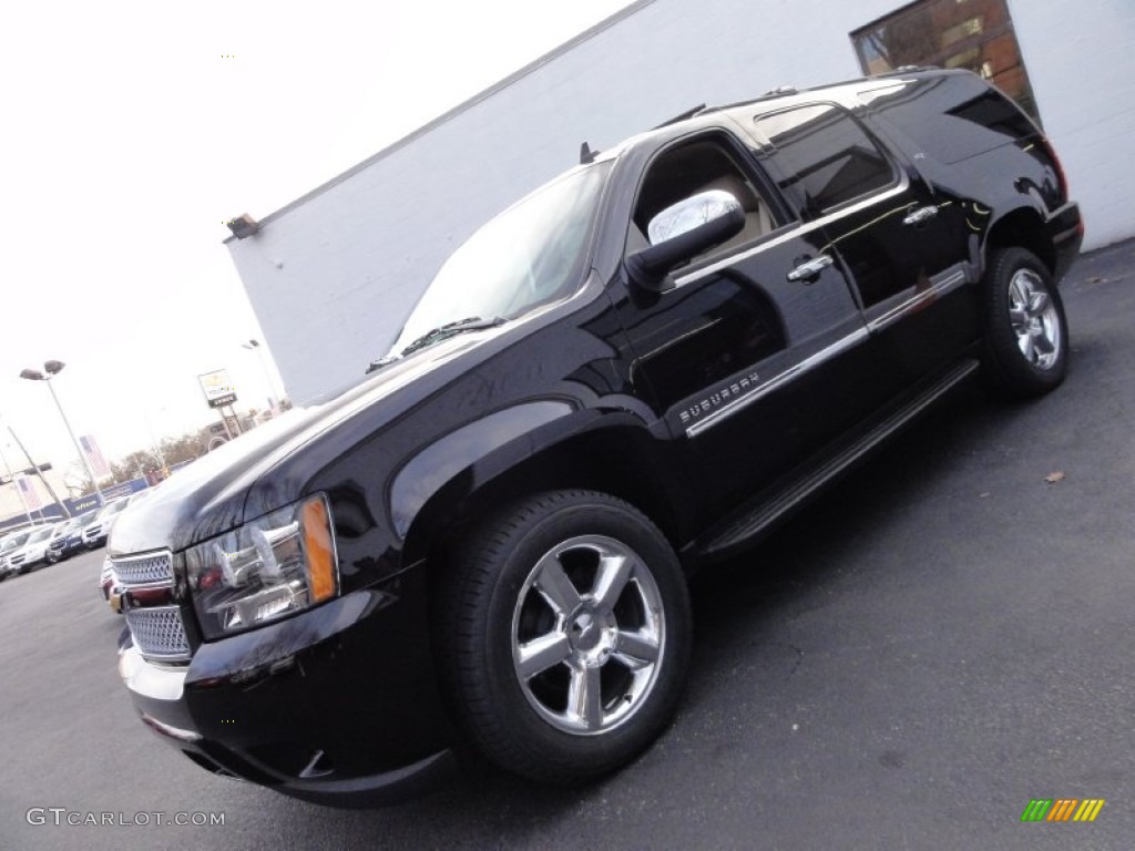 2012 Suburban LTZ 4x4 - Black / Light Cashmere/Dark Cashmere photo #1