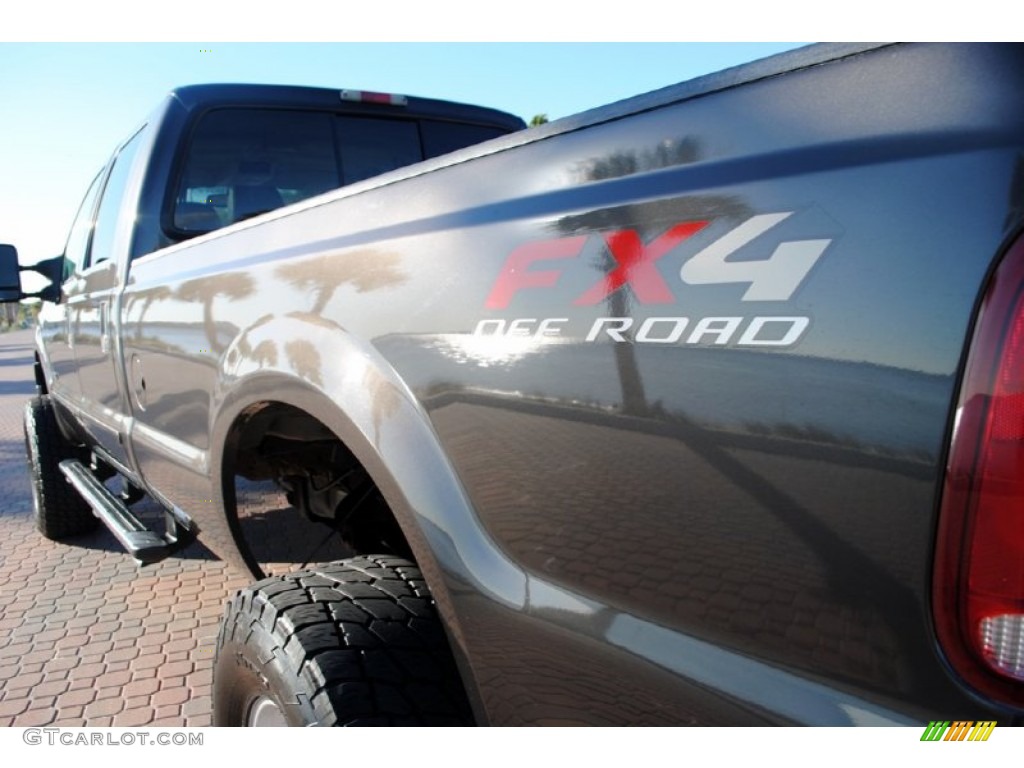 2005 F350 Super Duty Lariat Crew Cab 4x4 - Dark Stone Metallic / Tan photo #16