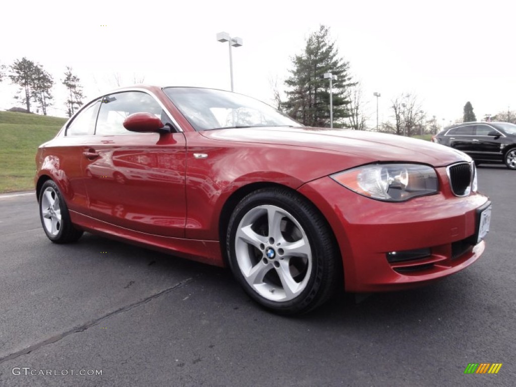 2008 1 Series 128i Coupe - Sedona Red Metallic / Black photo #5
