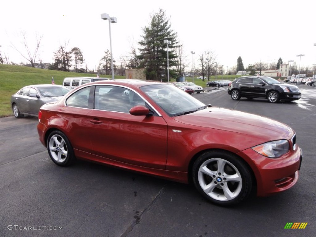 Sedona Red Metallic 2008 BMW 1 Series 128i Coupe Exterior Photo #58987501