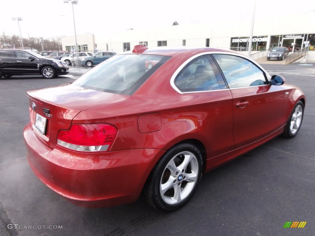 2008 1 Series 128i Coupe - Sedona Red Metallic / Black photo #8