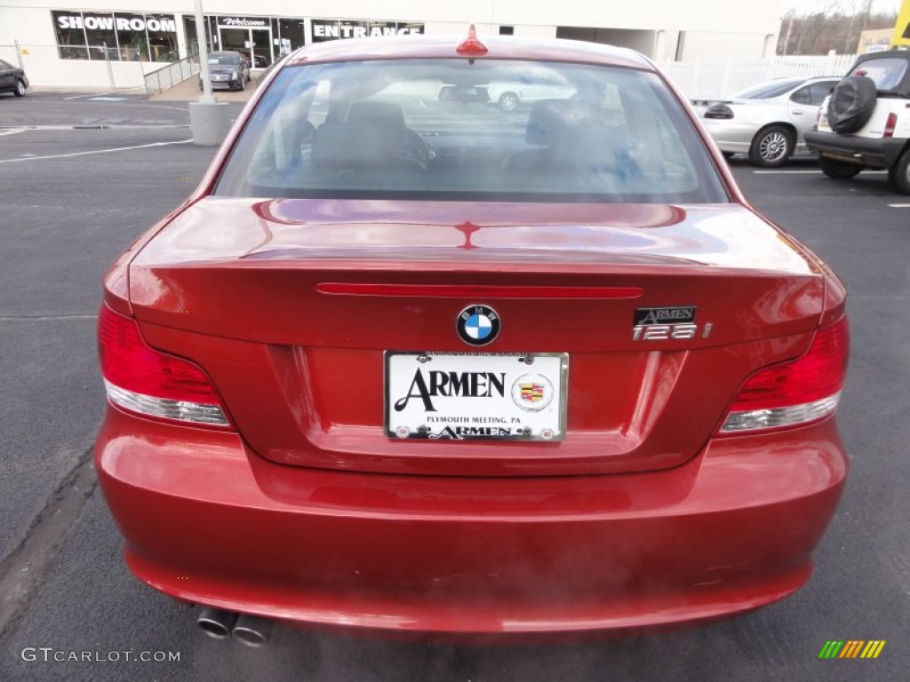 2008 1 Series 128i Coupe - Sedona Red Metallic / Black photo #9