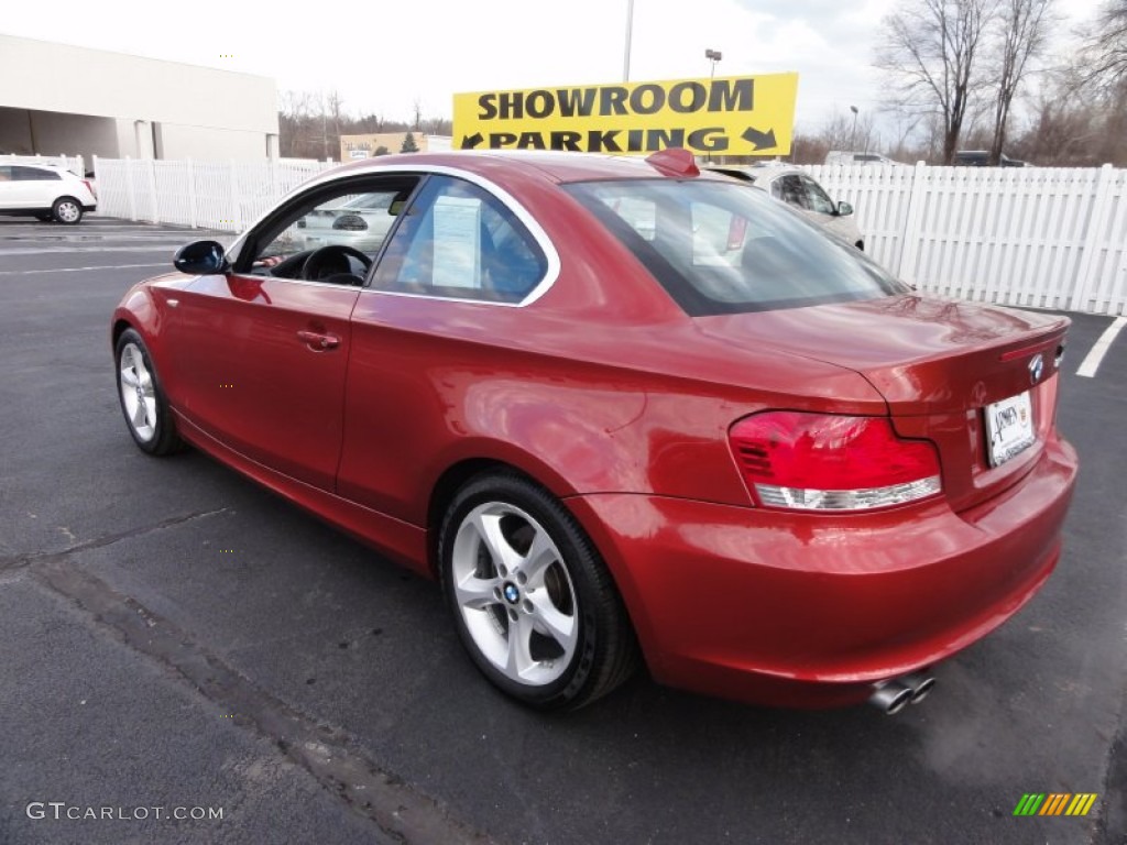2008 1 Series 128i Coupe - Sedona Red Metallic / Black photo #10