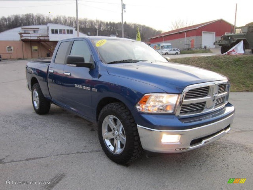 2011 Ram 1500 Big Horn Quad Cab 4x4 - Deep Water Blue Pearl / Dark Slate Gray/Medium Graystone photo #7