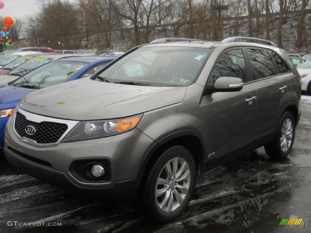 2011 Sorento EX V6 AWD - Titanium Silver / Black photo #1