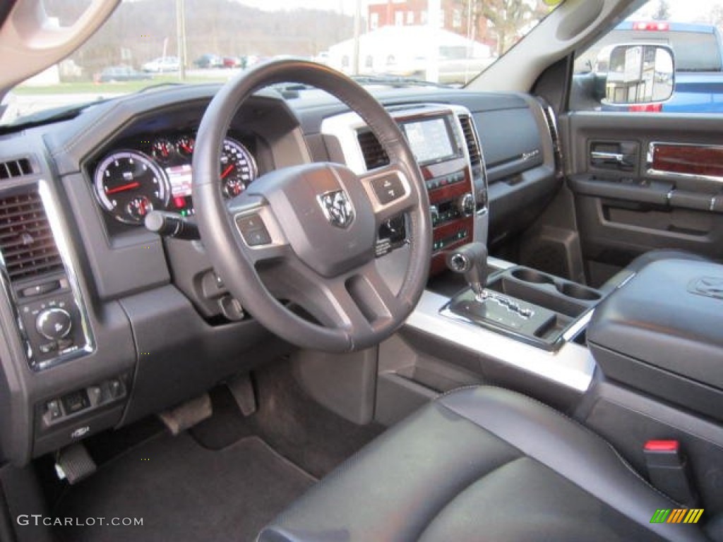 2011 Ram 1500 Laramie Crew Cab 4x4 - Brilliant Black Crystal Pearl / Dark Slate Gray photo #11