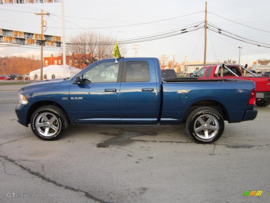 2009 Ram 1500 Sport Quad Cab 4x4 - Deep Water Blue Pearl / Dark Slate/Medium Graystone photo #2