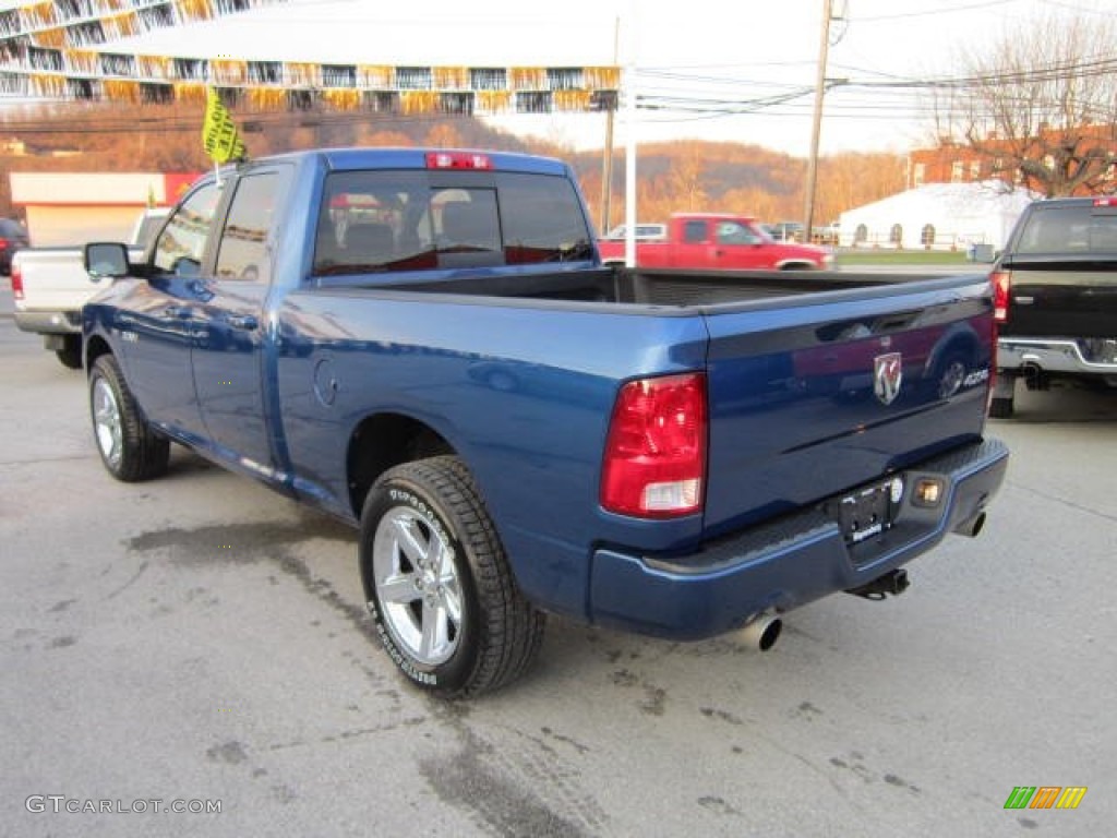 2009 Ram 1500 Sport Quad Cab 4x4 - Deep Water Blue Pearl / Dark Slate/Medium Graystone photo #3