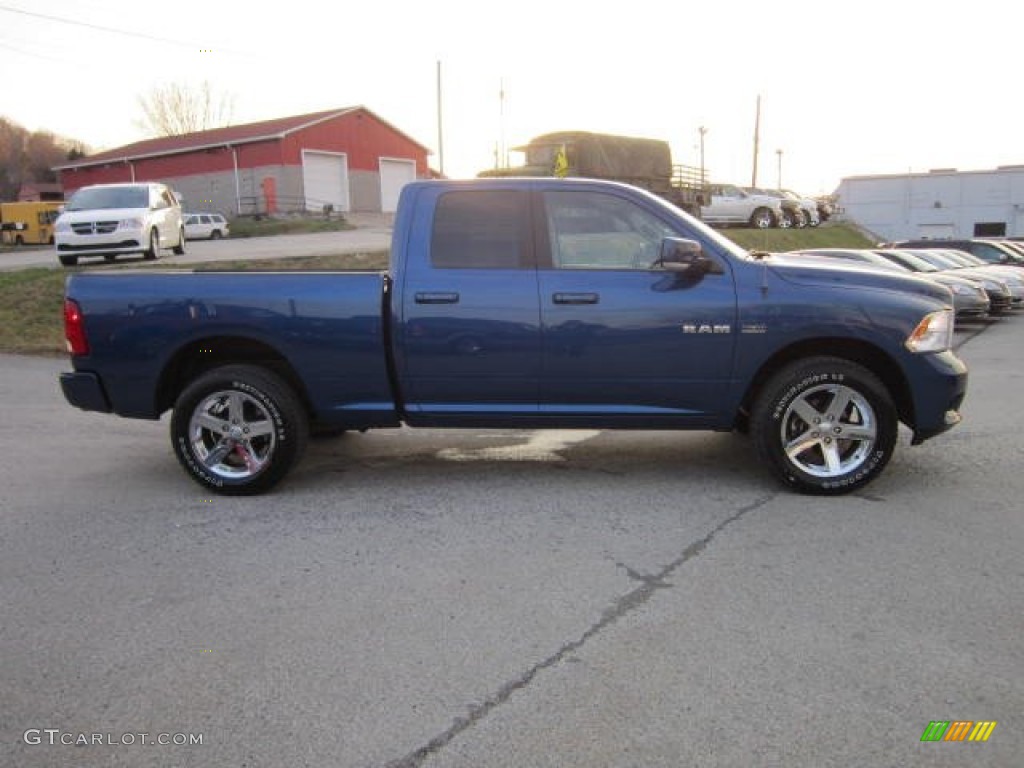 2009 Ram 1500 Sport Quad Cab 4x4 - Deep Water Blue Pearl / Dark Slate/Medium Graystone photo #6