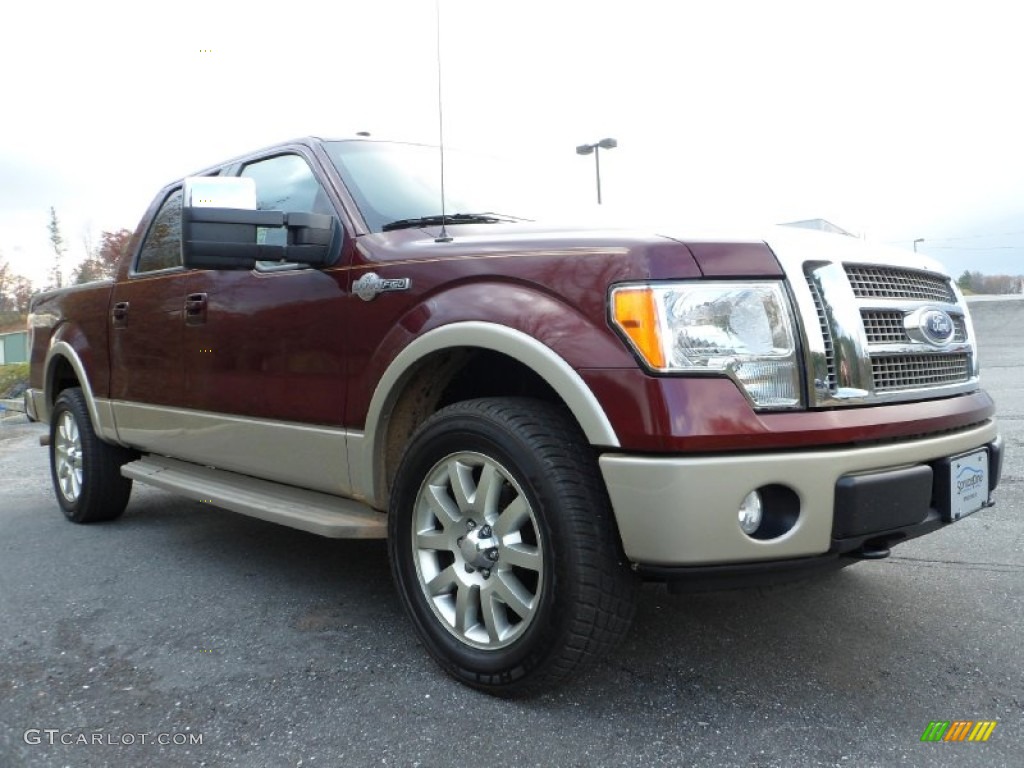 2010 F150 King Ranch SuperCrew 4x4 - Royal Red Metallic / Chapparal Leather photo #7
