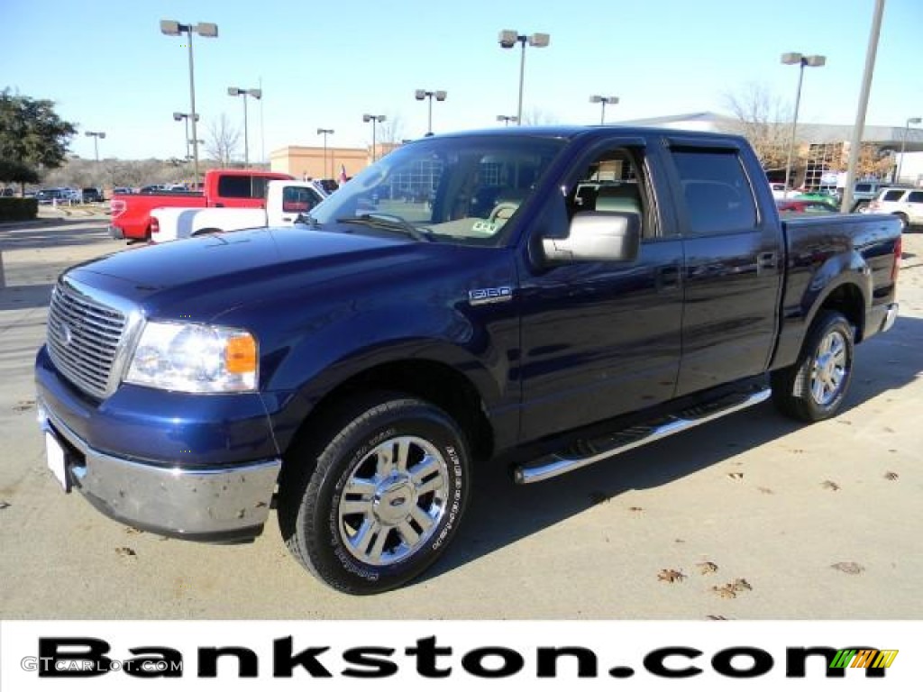 2007 F150 XLT SuperCrew - Dark Blue Pearl Metallic / Tan photo #1