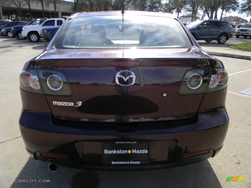 2008 MAZDA3 i Sport Sedan - Phantom Purple Mica / Beige photo #4