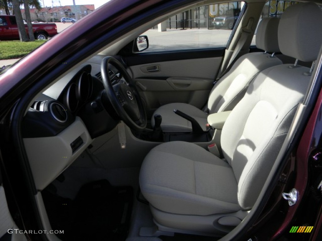 2008 MAZDA3 i Sport Sedan - Phantom Purple Mica / Beige photo #7