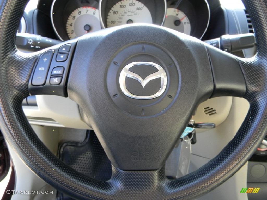 2008 MAZDA3 i Sport Sedan - Phantom Purple Mica / Beige photo #12