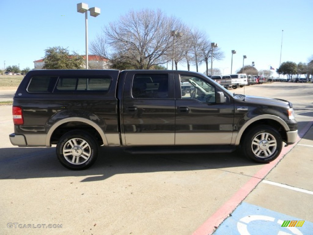 2007 F150 Lariat SuperCrew - Dark Stone Metallic / Tan photo #3