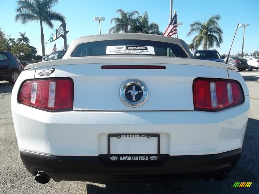 2011 Mustang V6 Premium Convertible - Performance White / Stone photo #7