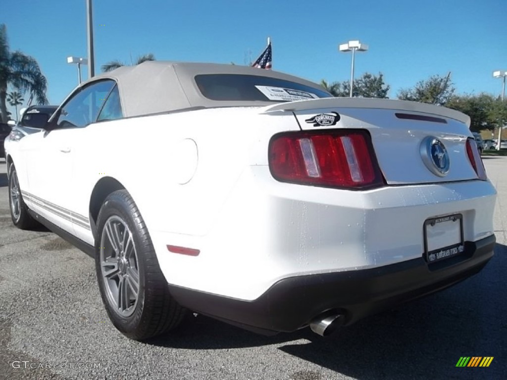 2011 Mustang V6 Premium Convertible - Performance White / Stone photo #9