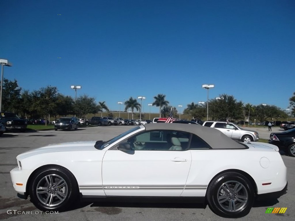 2011 Mustang V6 Premium Convertible - Performance White / Stone photo #12