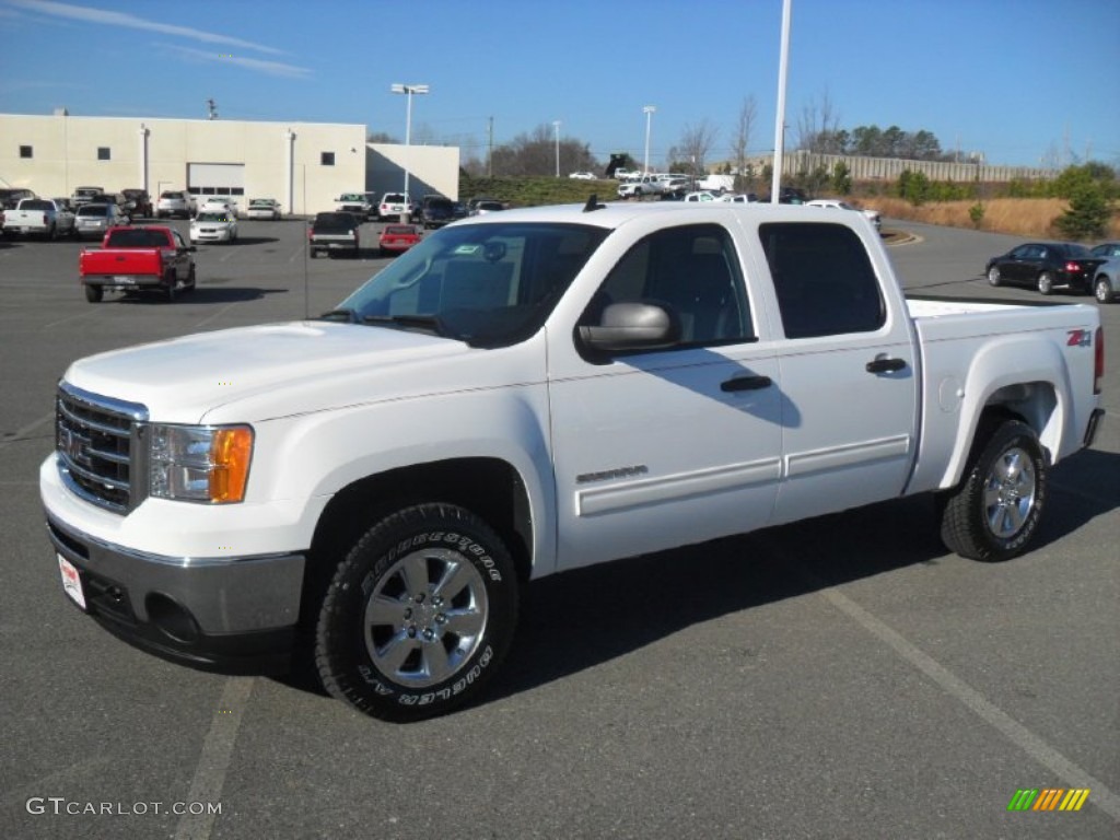 2012 Sierra 1500 SLE Crew Cab 4x4 - Summit White / Ebony photo #1