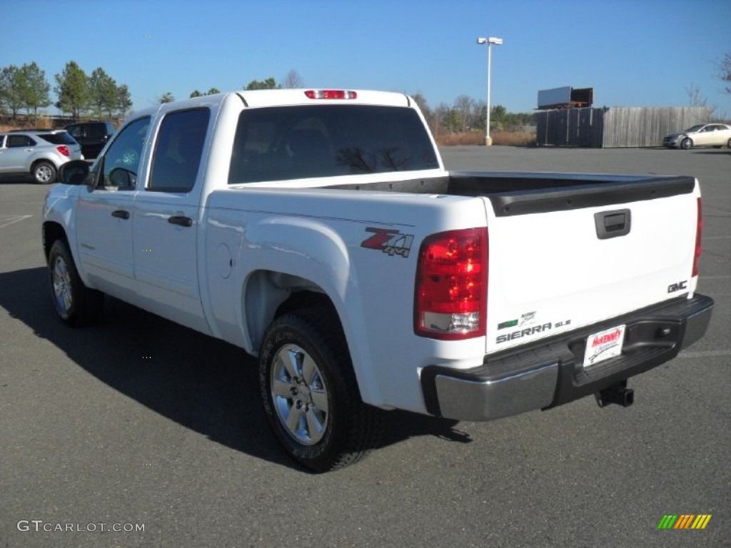 2012 Sierra 1500 SLE Crew Cab 4x4 - Summit White / Ebony photo #2