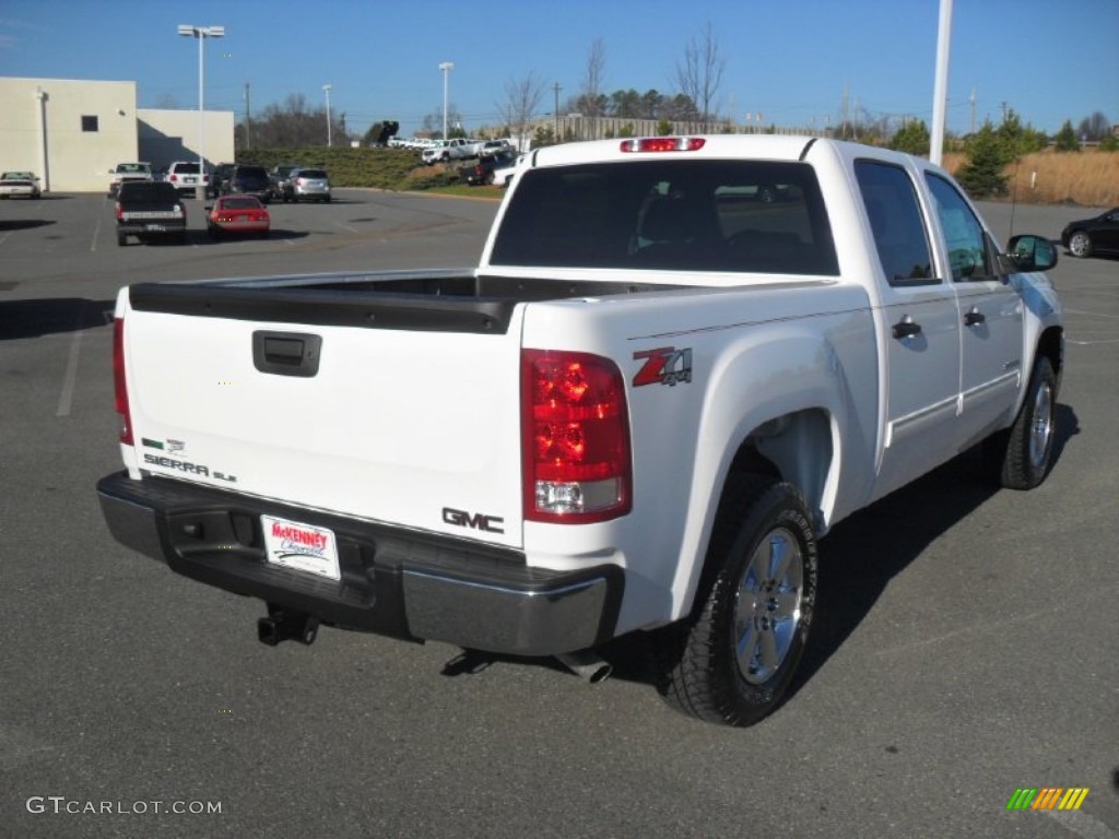 2012 Sierra 1500 SLE Crew Cab 4x4 - Summit White / Ebony photo #3