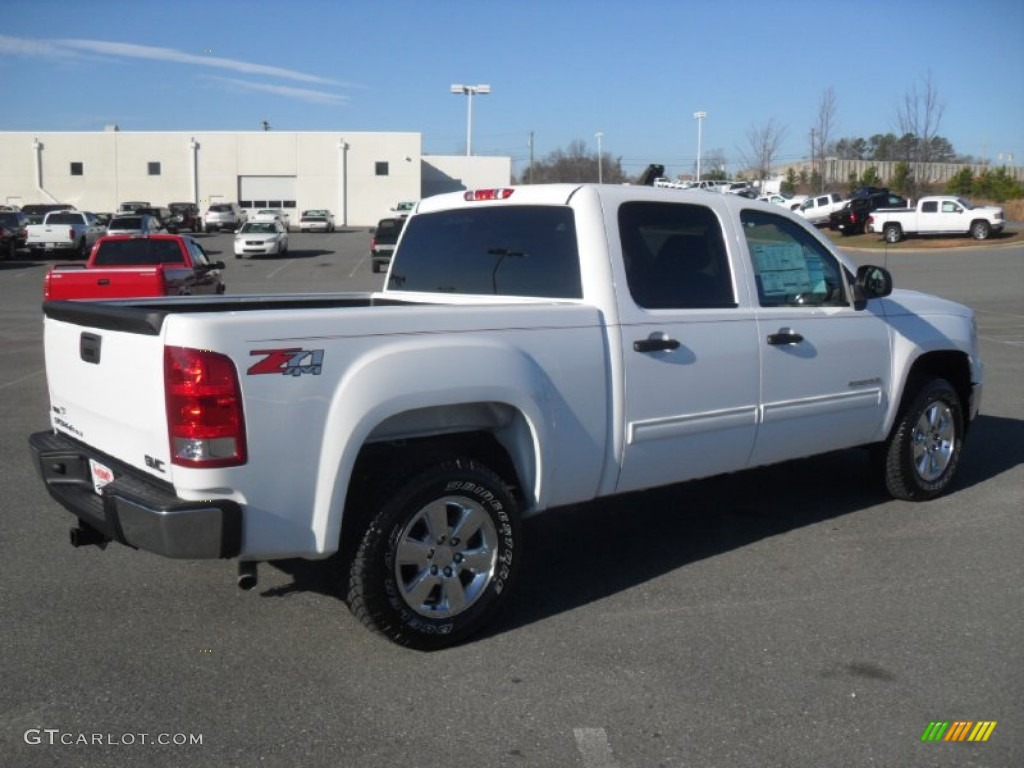 2012 Sierra 1500 SLE Crew Cab 4x4 - Summit White / Ebony photo #4
