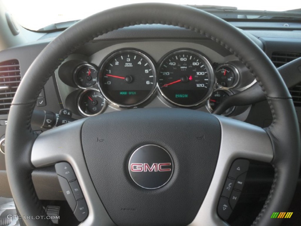 2012 Sierra 1500 SLE Crew Cab 4x4 - Summit White / Ebony photo #12