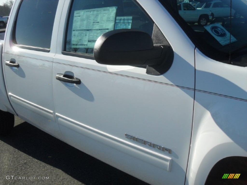2012 Sierra 1500 SLE Crew Cab 4x4 - Summit White / Ebony photo #22