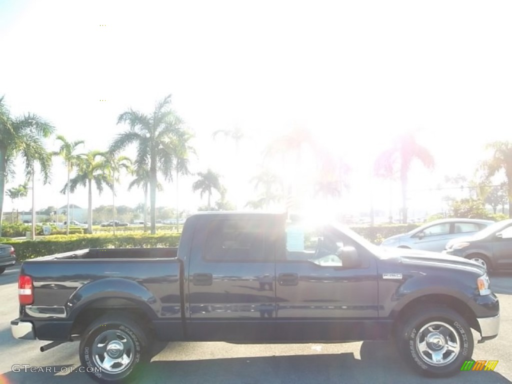 2005 F150 XLT SuperCrew - True Blue Metallic / Medium Flint Grey photo #5