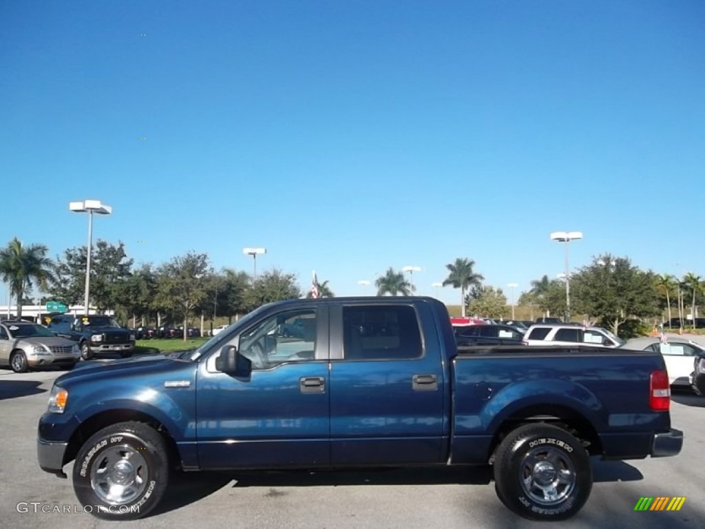 2005 F150 XLT SuperCrew - True Blue Metallic / Medium Flint Grey photo #12
