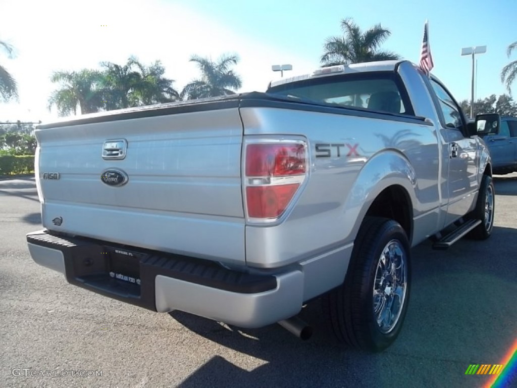 2010 F150 STX Regular Cab - Ingot Silver Metallic / Medium Stone photo #6