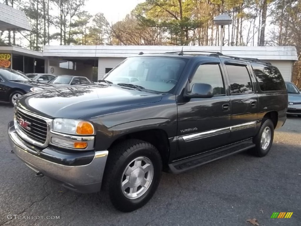 2004 Yukon XL 1500 SLT 4x4 - Carbon Metallic / Neutral/Shale photo #7