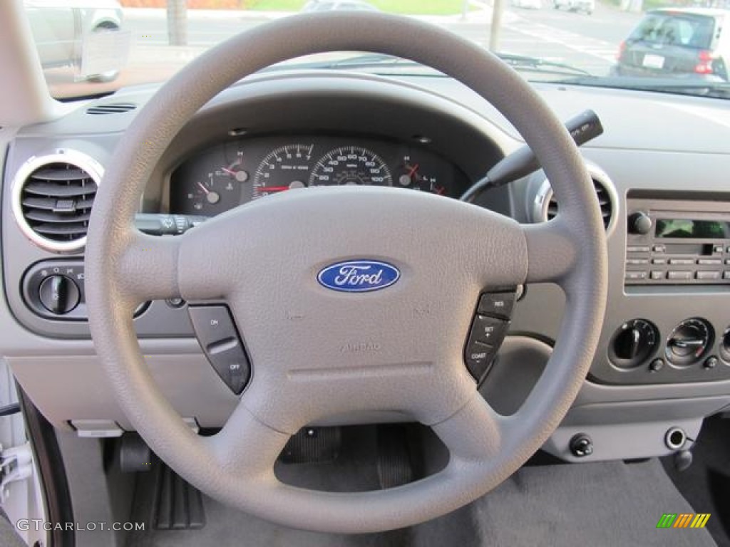 2004 Ford Expedition XLS Medium Flint Gray Steering Wheel Photo #58997308