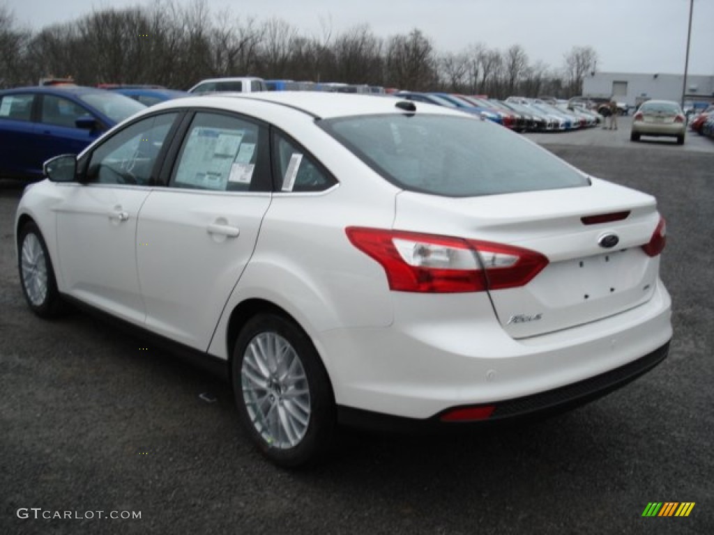 2012 Focus SEL Sedan - White Platinum Tricoat Metallic / Charcoal Black Leather photo #6