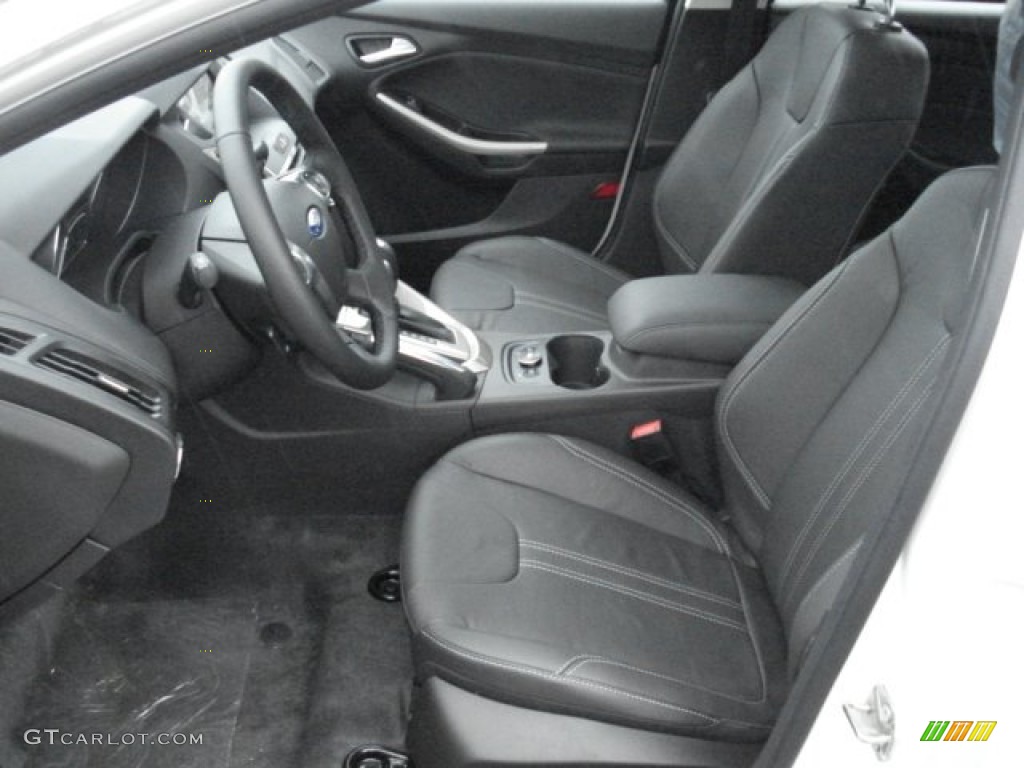 2012 Focus SEL Sedan - White Platinum Tricoat Metallic / Charcoal Black Leather photo #11