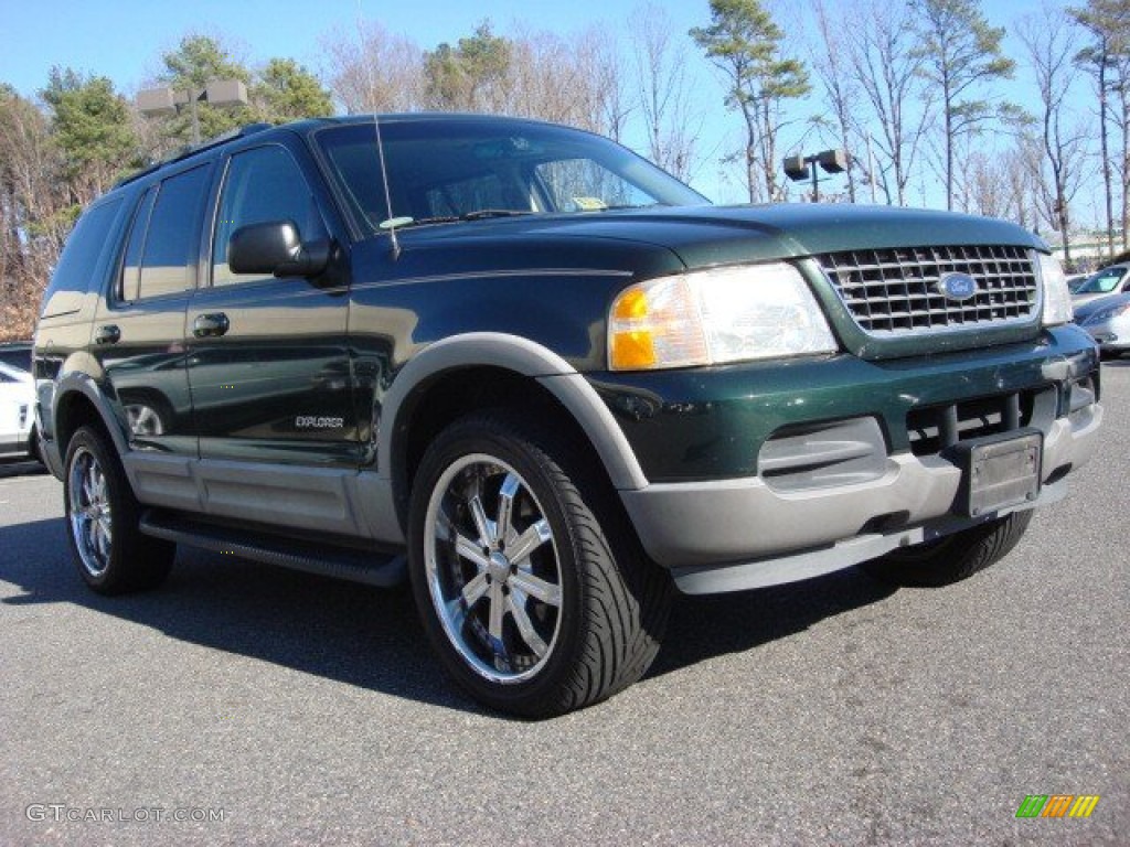 2002 Explorer XLT - Aspen Green Metallic / Medium Parchment photo #1